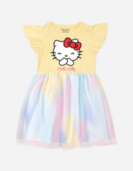 Váy bé gái phối lưới Hello Kitty