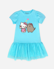 Váy bé gái tay phồng Hello Kitty & Mèo Pusheen