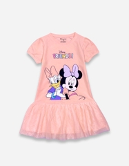 Váy bé gái tay phồng phối lưới Minnie
