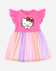 Váy bé gái phối lưới Hello Kitty