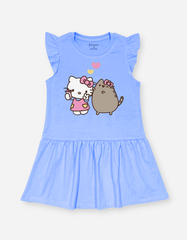 Váy bé gái tay cánh tiên Hello Kitty & Mèo Pusheen