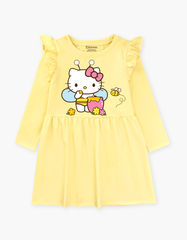 Váy bé gái mùa thu tay dài Hello Kitty