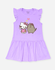 Váy bé gái tay cánh tiên Hello Kitty & Mèo Pusheen