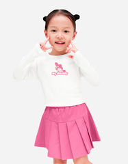 Áo tay dài bé gái Kuromi Melody Bomines, áo giữ nhiệt dáng croptop
