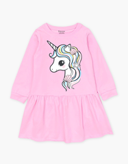 Váy bé gái mùa thu tay dài Kỳ Lân Unicorn