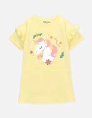 Váy bé gái tay ngắn Kỳ Lân Unicorn Bomines dáng suông
