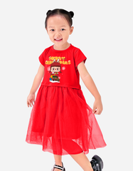 Váy bé gái phối lưới Capybara