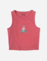 Áo bé gái croptop sát nách Labubu Capybara Kuromi
