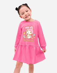 Váy bé gái My Melody, đầm tay dài cho bé gái