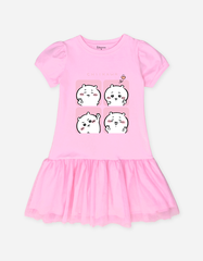 Váy bé gái phối lưới Chiikawa Bomines