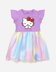 Váy bé gái phối lưới Hello Kitty