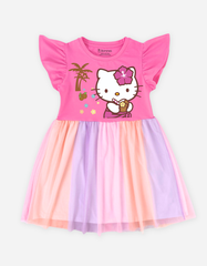Váy bé gái phối lưới Hello Kitty