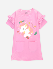 Váy bé gái tay ngắn Kỳ Lân Unicorn Bomines dáng suông