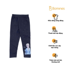 Quần dài legging bé gái Elsa thun cotton 4 chiều