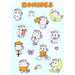 Sticker hình dán Unicorn Bomines, miếng dán dễ thương, cao cấp an toàn cho bé