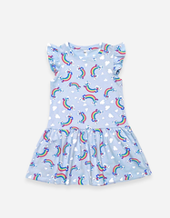 Váy bé gái tay cánh tiên Unicorn nhiều họa tiết