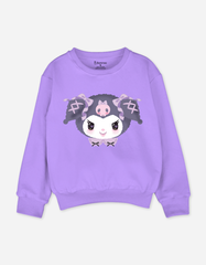 Áo bé gái Kuromi Bomines, Áo nỉ da cá cotton họa tiết cho bé 3 -12t, 14-40kg ATDSAN