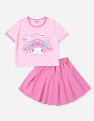 Set váy bé gái Melody Cinnamoroll Bomines, Bộ áo chân váy Kuromi