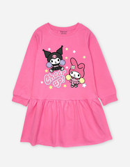 Váy bé gái tay dài Kuromi & My Melody
