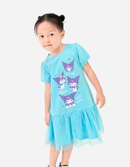Váy bé gái tay phồng Kuromi