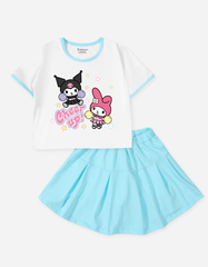 Set chân váy bé gái Kuromi & My Melody