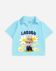 Áo croptop có cổ bé gái Labubu