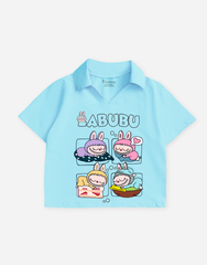 Áo croptop có cổ bé gái Labubu