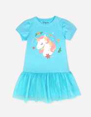 Váy bé gái tay ngắn Kỳ Lân Unicorn