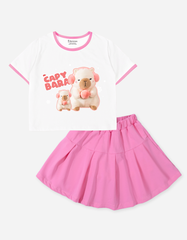 Set váy bé gái Capybara