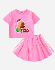 Set váy bé gái Capybara