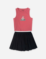 Set váy bé gái Labubu Capybara Kuromi Bomines
