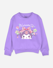 Áo bé gái Kuromi Bomines, Áo nỉ da cá cotton họa tiết cho bé 3 -12t, 14-40kg ATDSAN