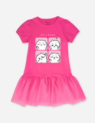 Váy bé gái phối lưới Chiikawa Bomines