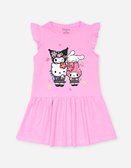 Váy bé gái tay cánh tiên Sanrio Friends Kuromi