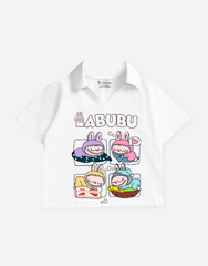 Áo croptop có cổ bé gái Labubu