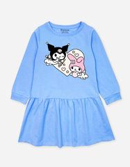 Váy bé gái tay dài Kuromi & My Melody