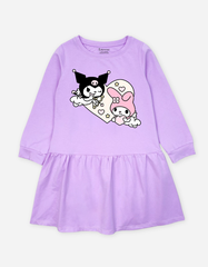 Váy bé gái tay dài Kuromi & My Melody