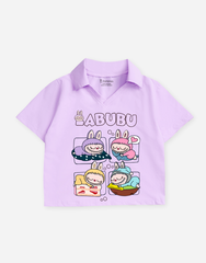 Áo croptop có cổ bé gái Labubu