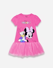 Váy bé gái tay phồng phối lưới Minnie