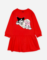 Váy bé gái tay dài Kuromi & My Melody