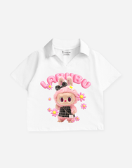 Áo croptop có cổ bé gái Labubu