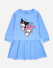 Váy bé gái tay dài Kuromi & My Melody