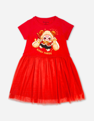 Váy bé gái Babythree Bomines, đầm Tết bé gái