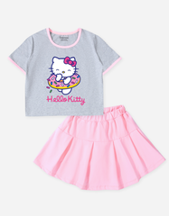 Set chân váy bé gái Hello Kitty Bomines