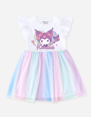 Váy bé gái Bomines, Đầm phối lưới cầu vồng Sanrio