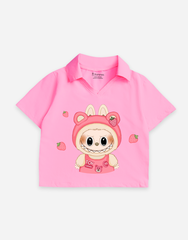 Áo croptop có cổ bé gái Labubu