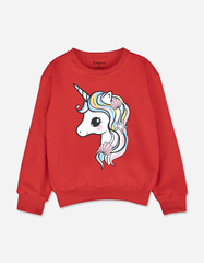Áo sweater bé gái tay dài Kỳ Lân Unicorn