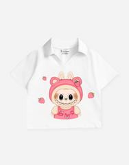 Áo croptop có cổ bé gái Labubu