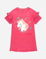 Váy bé gái tay ngắn Kỳ Lân Unicorn Bomines dáng suông