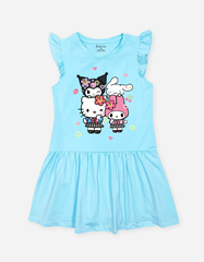 Váy bé gái tay cánh tiên Sanrio Friends Kuromi